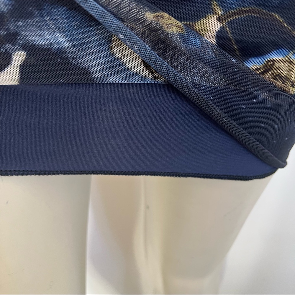 SOLD/Y2k Angel Print Navy Mesh Cami Bodycon Dress - Picture 12 of 14
